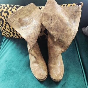 Women's Tan Leather Boots